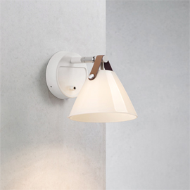 Strap Glass White Wall Light